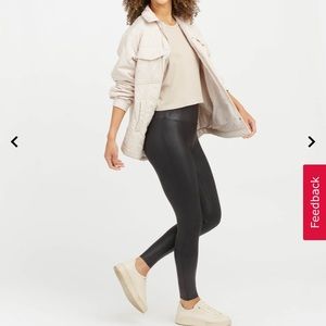 NWT SPANX FAUX LEATHER LEGGINGS